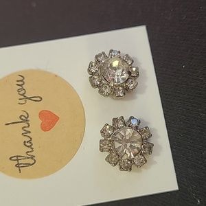 Vintage Halo Rhinestone Posts